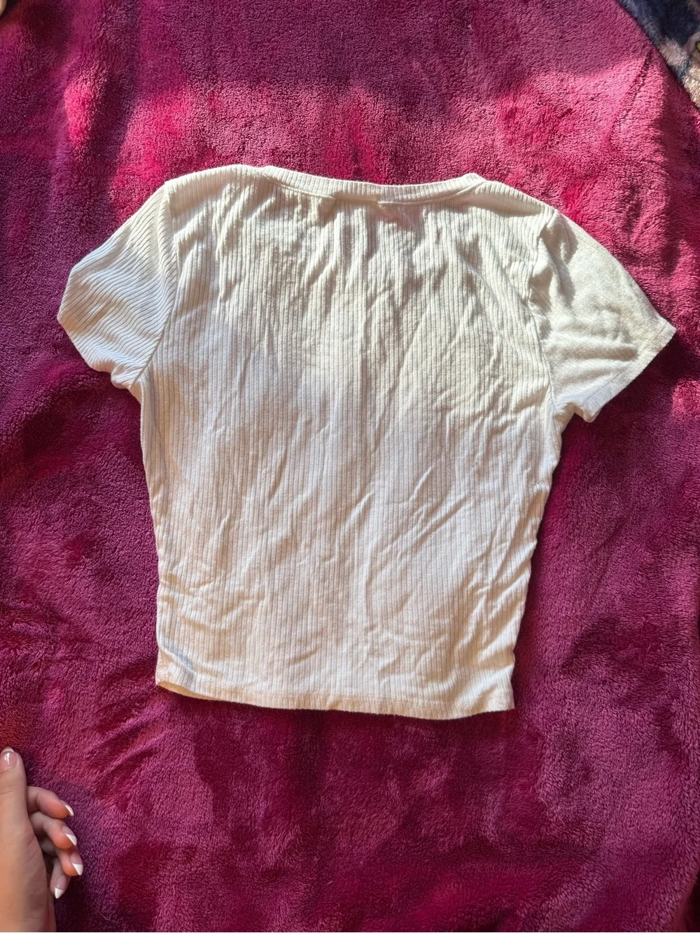 Bozzolo White Ribbed Tank Top - Picture 3 of 3